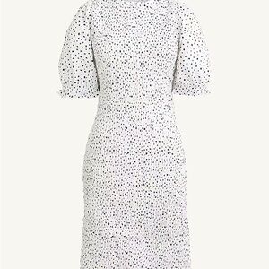 J. Crew White and Black Puff Sleeve Sheath Dress NWT